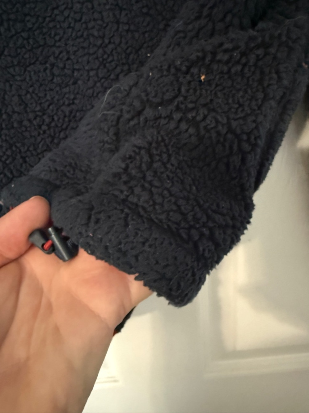 The North Face Navy Sherpa Jacket with Red Trim - Picture 8 of 8